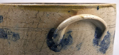 Handle view of crock